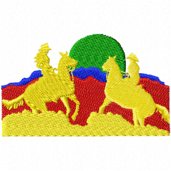 Horses Embroidery Design 8